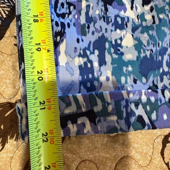 NINE WEST Chrystie Capri blue print pants size 8 women’s - Picture 10 of 10